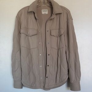 Quilted Soft Shacket - Tan